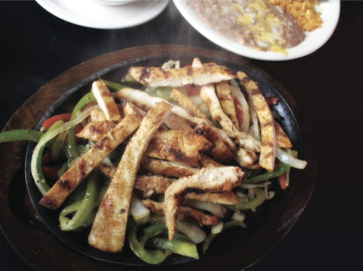 a plate full of food